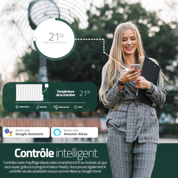 HEATZY - Objet Connecté - Programmateur/Thermostat Connecté Et Intelligent Filaire - Pour Choisir À Distance Le Mode De Chauffe De Vos Radiateurs – Image 6