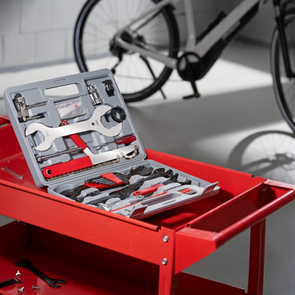 Tectake 403284 Kit De Réparation Pour Vélo Boîte À Outils Professionnel VTT MTB Avec 50 Pièces, Coffret D’Outils Vélos Bicyclettes – Image 2